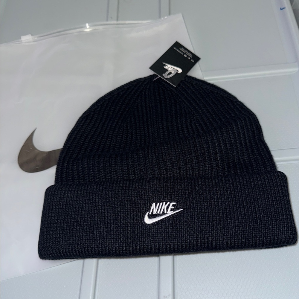 Nike Unisex Dark Navy Blue Cuffed Knit Beanie Hat